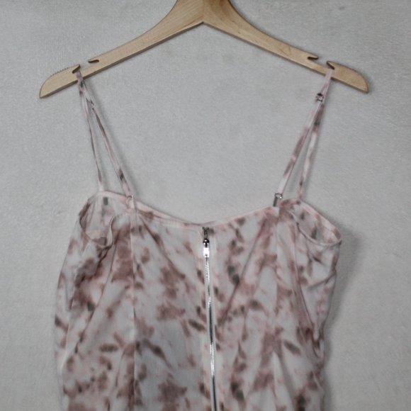 Pretty Little Thing women light pink tie dye print structured corset top size 10 - Picture 9 of 11